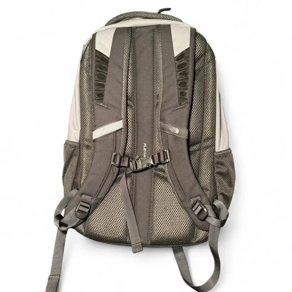 The North Face Daypack Backpack Gray Black Laptop School Hiking Bag